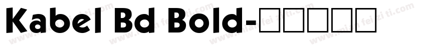 Kabel Bd Bold字体转换